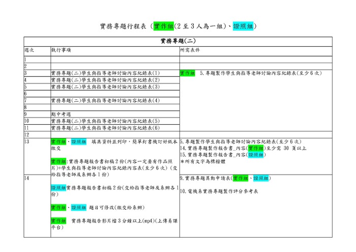 實務專題時序表圖片